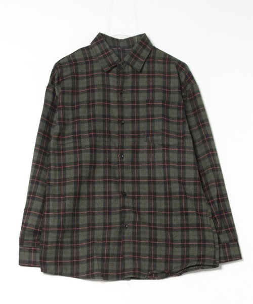ViViDAY(ビビデー)の「ビッグシルエットチェック柄シャツ(シャツ/ブラウス・レディース・ダークグリーン・M)」の9枚目の写真