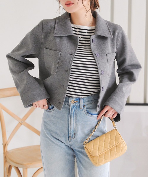 KOBE LETTUCE（コウベレタス）の「ダイバージャケット（その他アウター・レディース・チャコール/ブラック・M）」の7枚目の写真