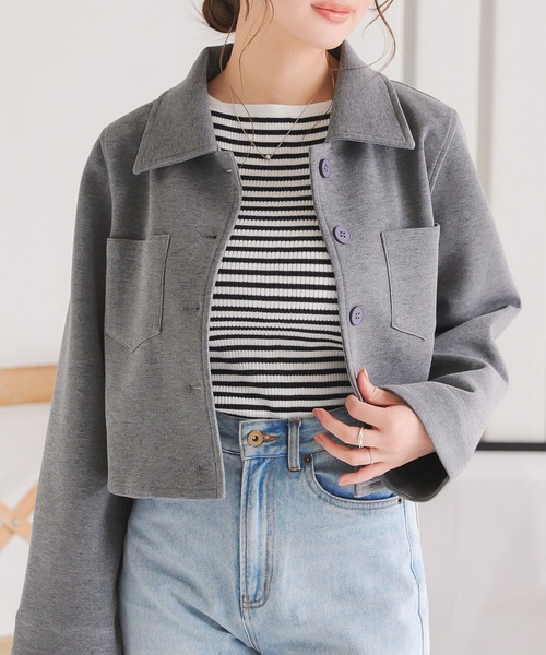 KOBE LETTUCE（コウベレタス）の「ダイバージャケット（その他アウター・レディース・チャコール/ブラック・M）」の6枚目の写真