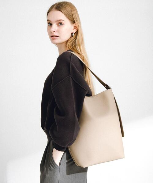 URBAN RESEARCH Sonny Label（アーバンリサーチサニーレーベル）の「ワンハンドルバケツショルダーバッグ（ショルダーバッグ・レディース・ブラック/アイボリー/ベージュ・ONE）」の18枚目の写真