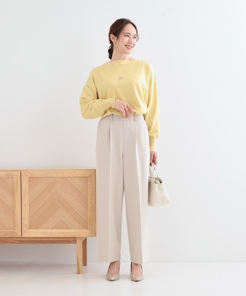 DRESKIP（ドレスキップ）の「【洗える/S-LL】脚のラインを拾いにくい センタープレス タックワイドパンツ（その他パンツ・レディース・グレー/ブラック/ライトベージュ・01/02/03/04）」の11枚目の写真