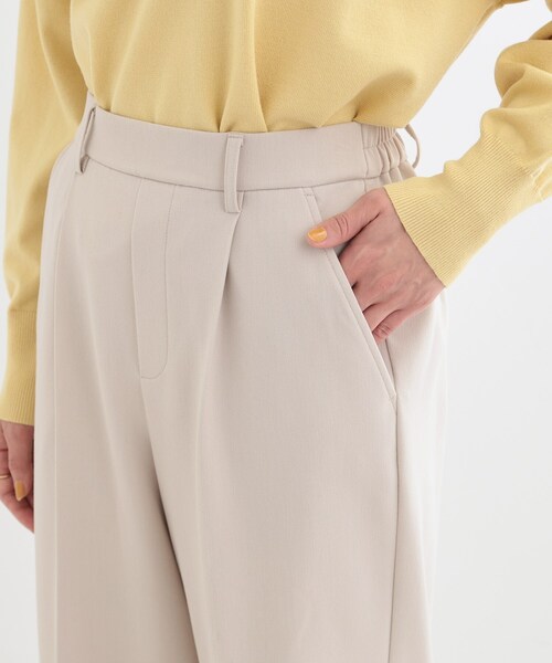 DRESKIP（ドレスキップ）の「【洗える/S-LL】脚のラインを拾いにくい センタープレス タックワイドパンツ（その他パンツ・レディース・グレー/ブラック/ライトベージュ・01/02/03/04）」の17枚目の写真
