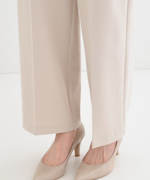 DRESKIP（ドレスキップ）の「【洗える/S-LL】脚のラインを拾いにくい センタープレス タックワイドパンツ（その他パンツ・レディース・グレー/ブラック/ライトベージュ・01/02/03/04）」の19枚目の写真