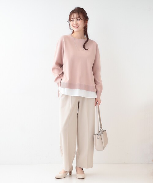 DRESKIP（ドレスキップ）の「【洗える/S-LL】脚のラインを拾いにくい センタープレス タックワイドパンツ（その他パンツ・レディース・グレー/ブラック/ライトベージュ・01/02/03/04）」の20枚目の写真