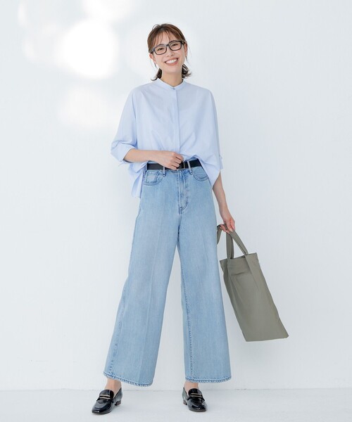 uncrave(アンクレイヴ)の「THE SISTER デニムパンツ【upper hights × uncrave】(デニムパンツ・レディース・サックスブルー系・22/24/23)」の7枚目の写真
