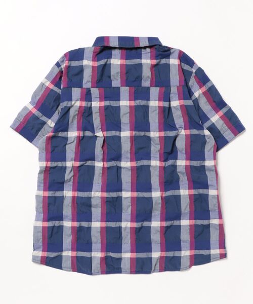zuppa di zucca（ズッパ デ ズッカ）の「播州織チェック半袖シャツ（シャツ/ブラウス・キッズ・ネイビー・150cm/140cm/160cm）」の2枚目の写真
