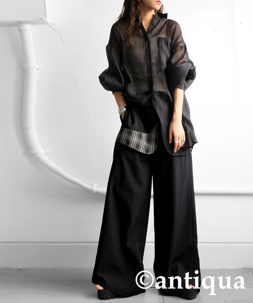 antiqua(アンティカ)の「レイヤードスタイルパンツ(その他パンツ・レディース・ブラック・LARGE/MEDIUM)」の2枚目の写真