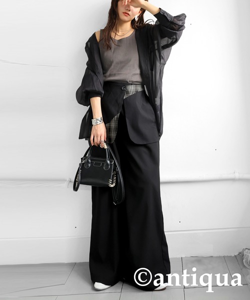 antiqua(アンティカ)の「レイヤードスタイルパンツ(その他パンツ・レディース・ブラック・LARGE/MEDIUM)」の4枚目の写真