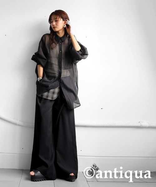 antiqua(アンティカ)の「レイヤードスタイルパンツ(その他パンツ・レディース・ブラック・LARGE/MEDIUM)」の5枚目の写真