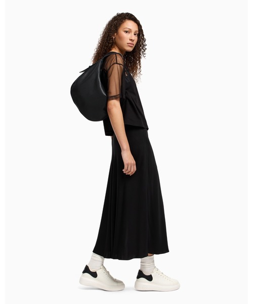 ARMANI EXCHANGE(アルマーニエクスチェンジ)の「【A|X アルマーニ エクスチェンジ】<ZOZO限定>BOXロゴバックル ワンハンドルバッグ(ハンドバッグ・レディース・ブラック/ダークブラウン/ベージュ・FREE)」の7枚目の写真