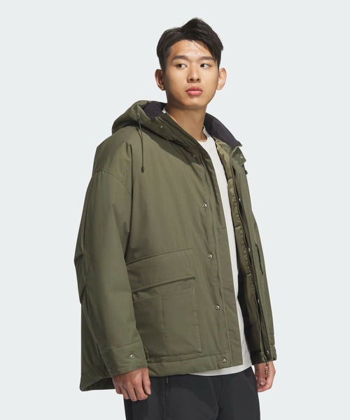 adidas（アディダス）の「マストハブ オーバーサイズフィット パデッド ユーティリティパーカー / アディダス adidas（ダウンジャケット/コート・メンズ・ブラック/オリーブ/ダークブルー・LARGE/MEDIUM/SMALL/XX-LARGE/3XL/X-LARGE）」の12枚目の写真