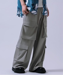ナチュラルストレッチ ワイドカーゴパンツ