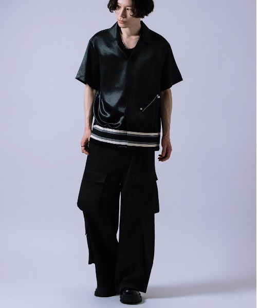 Crownor(クラウノアー)の「ナチュラルストレッチ ワイドカーゴパンツ(カーゴパンツ・メンズ・ダークグリーン/ブラック/グレー・SMALL/LARGE/MEDIUM)」の18枚目の写真