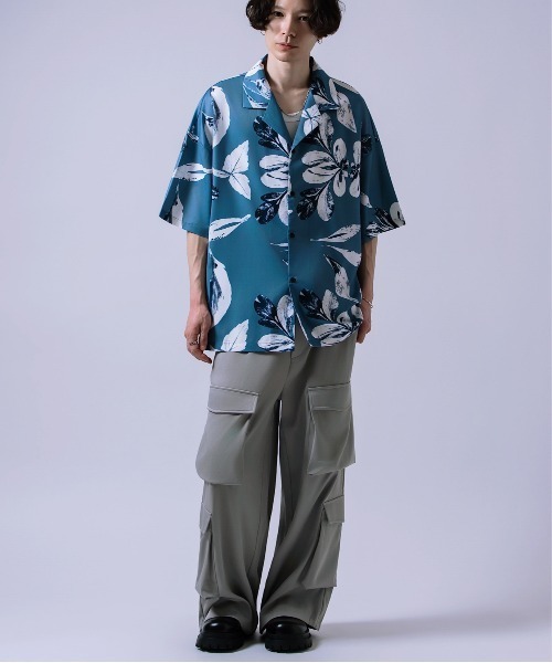 Crownor(クラウノアー)の「ナチュラルストレッチ ワイドカーゴパンツ(カーゴパンツ・メンズ・ダークグリーン/ブラック/グレー・SMALL/LARGE/MEDIUM)」の14枚目の写真