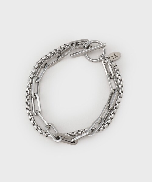tk.TAKEO KIKUCHI(ティーケータケオキクチ)の「アソートステンレスダブルブレス(ブレスレット・メンズ・シルバー系/シルバー系1/シルバー・00)」の5枚目の写真