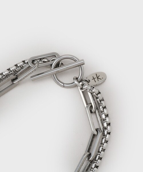 tk.TAKEO KIKUCHI(ティーケータケオキクチ)の「アソートステンレスダブルブレス(ブレスレット・メンズ・シルバー系/シルバー系1/シルバー・00)」の6枚目の写真