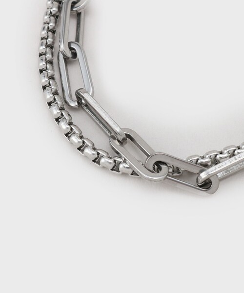 tk.TAKEO KIKUCHI(ティーケータケオキクチ)の「アソートステンレスダブルブレス(ブレスレット・メンズ・シルバー系/シルバー系1/シルバー・00)」の7枚目の写真