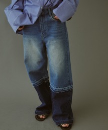 MIRROR STOKE（ミラーストーク）の「【ZOZO限定】COLOR PANEL DENIM PANTS/カラーパネルデニムパンツ（デニムパンツ）」