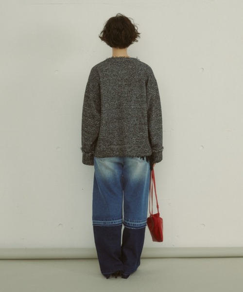 MIRROR STOKE(ミラーストーク)の「【ZOZO限定】COLOR PANEL DENIM PANTS/カラーパネルデニムパンツ(デニムパンツ・レディース・グレー/サックスブルー・LARGE/MEDIUM)」の17枚目の写真