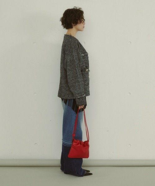 MIRROR STOKE(ミラーストーク)の「【ZOZO限定】COLOR PANEL DENIM PANTS/カラーパネルデニムパンツ(デニムパンツ・レディース・グレー/サックスブルー・LARGE/MEDIUM)」の18枚目の写真