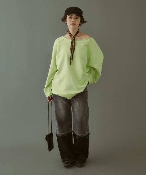 MIRROR STOKE(ミラーストーク)の「【ZOZO限定】COLOR PANEL DENIM PANTS/カラーパネルデニムパンツ(デニムパンツ・レディース・グレー/サックスブルー・LARGE/MEDIUM)」の21枚目の写真