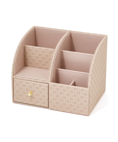 エンボス デスクオーガナイザー L ピンク（ステーショナリー