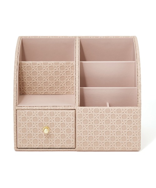 セール】エンボス デスクオーガナイザー L ピンク（ステーショナリー