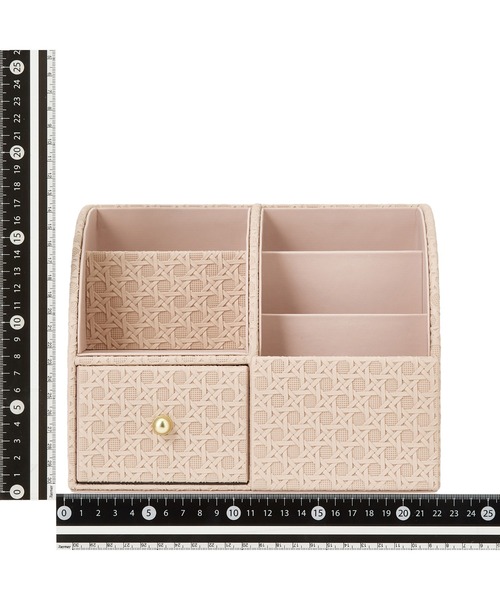 エンボス デスクオーガナイザー L ピンク（ステーショナリー