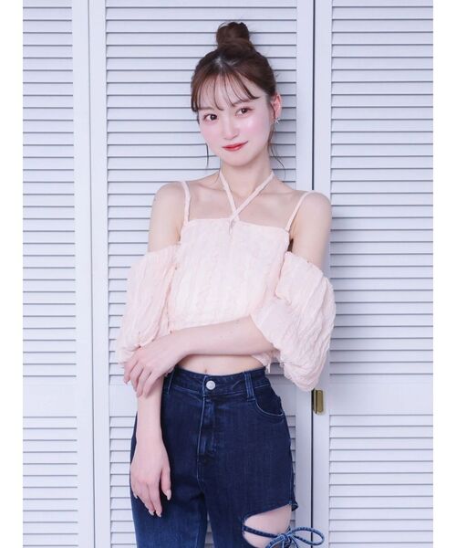 EATME（イートミー）の「バルーンスリーブオフショルダーブラウス（シャツ/ブラウス・レディース・アイボリー/ブラック/ピンク・FREE）」の21枚目の写真