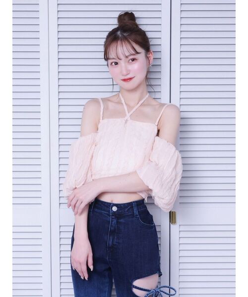 EATME（イートミー）の「バルーンスリーブオフショルダーブラウス（シャツ/ブラウス・レディース・アイボリー/ブラック/ピンク・FREE）」の20枚目の写真