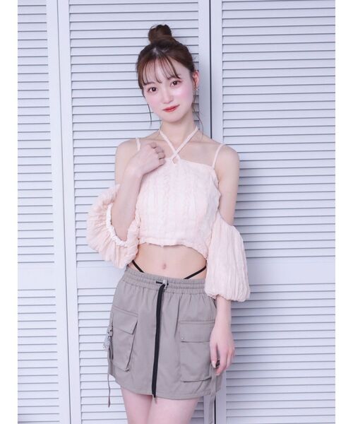 EATME（イートミー）の「バルーンスリーブオフショルダーブラウス（シャツ/ブラウス・レディース・アイボリー/ブラック/ピンク・FREE）」の14枚目の写真