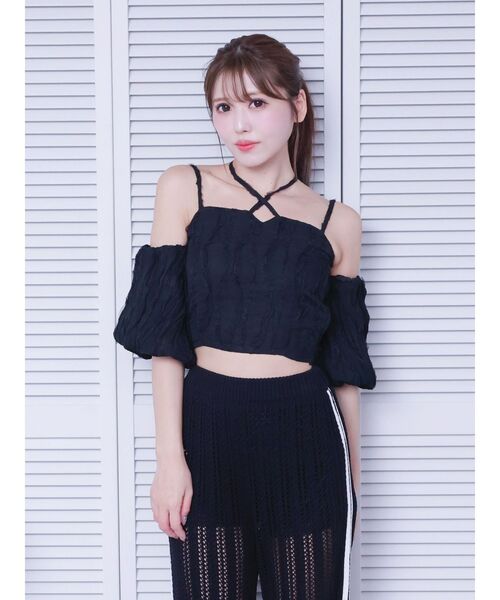 EATME（イートミー）の「バルーンスリーブオフショルダーブラウス（シャツ/ブラウス・レディース・アイボリー/ブラック/ピンク・FREE）」の12枚目の写真