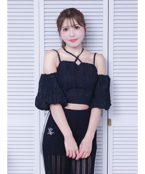 EATME（イートミー）の「バルーンスリーブオフショルダーブラウス（シャツ/ブラウス・レディース・アイボリー/ブラック/ピンク・FREE）」の11枚目の写真