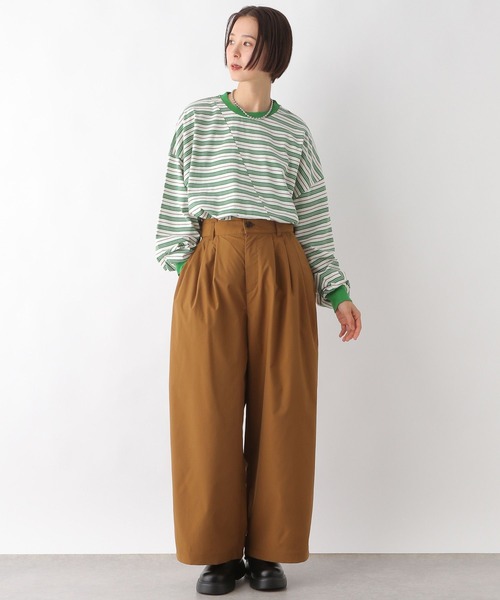LEPSIM(レプシィム)の「クレイジーマルチボーダーロンT 289457(Tシャツ/カットソー・レディース・ネイビー/ライトブルー/グリーン・FREE)」の9枚目の写真