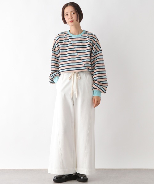 LEPSIM(レプシィム)の「クレイジーマルチボーダーロンT 289457(Tシャツ/カットソー・レディース・ネイビー/ライトブルー/グリーン・FREE)」の16枚目の写真