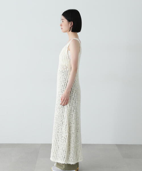 N.(N. Natural Beauty Basic)(エヌエヌナチュラルビューティーベーシック)の「メッシュニットワンピース(ワンピース・レディース・ブラウン/オフホワイト/ホワイト系その他・MEDIUM)」の21枚目の写真