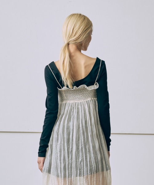 EN NEUME（エンノイム）の「Seam-Stitched Tops（Tシャツ/カットソー・レディース・ブラック/オフホワイト/ライトグレー・FREE）」の19枚目の写真