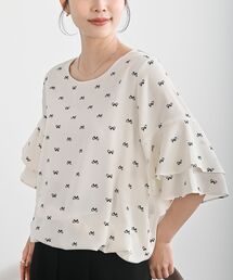 ダブルフレアー袖バルーンブラウス