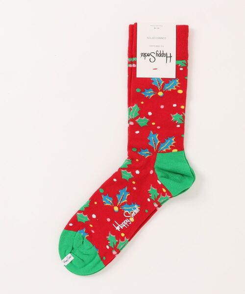 Happy Socks(ハッピーソックス)の「《HAPPY SOCKS》キャッチーデザインソックス(ソックス/靴下・メンズ・レッド/グリーン・MEDIUM)」の1枚目の写真