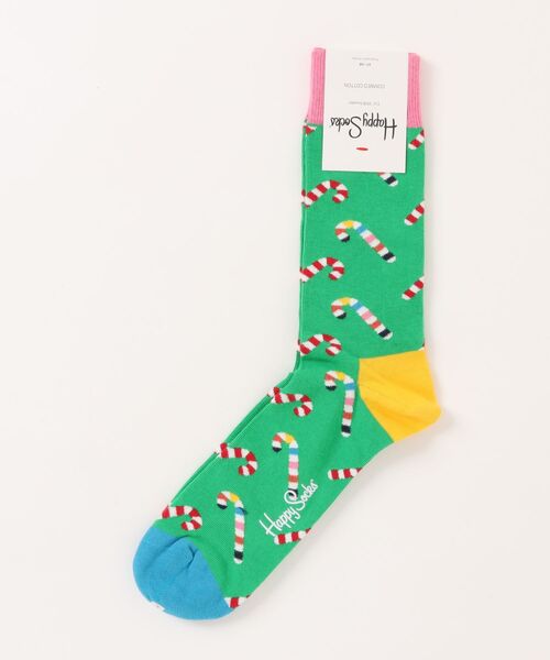 Happy Socks(ハッピーソックス)の「《HAPPY SOCKS》キャッチーデザインソックス(ソックス/靴下・メンズ・レッド/グリーン・MEDIUM)」の2枚目の写真