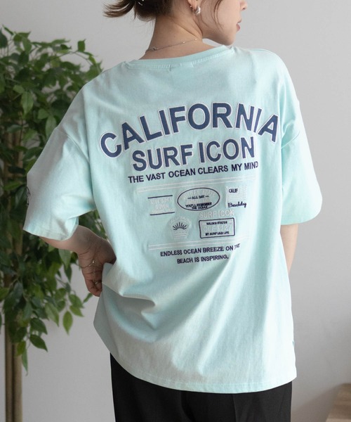 UNDERWRAPS(アンダーラップス)の「UNDERWRAPS BIGデニム貼り付けスリットTシャツ(Tシャツ/カットソー・レディース・ライトピンク/ライトグリーン/ダークグレー・フリー)」の14枚目の写真