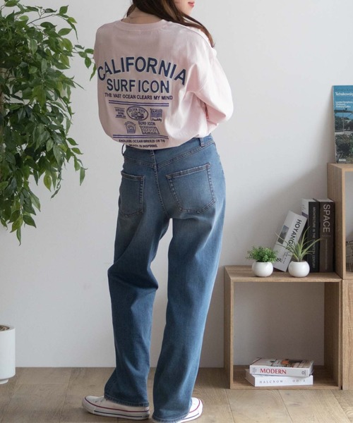UNDERWRAPS(アンダーラップス)の「UNDERWRAPS BIGデニム貼り付けスリットTシャツ(Tシャツ/カットソー・レディース・ライトピンク/ライトグリーン/ダークグレー・フリー)」の19枚目の写真
