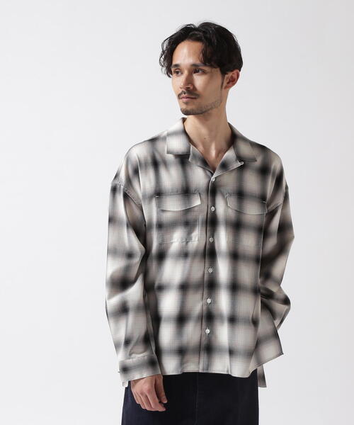 Toironier(トワロニエ)の「Toironier/トワロニエ/Opencollar Check Shirt(シャツ/ブラウス・メンズ・ブラック/グレー・F)」の3枚目の写真