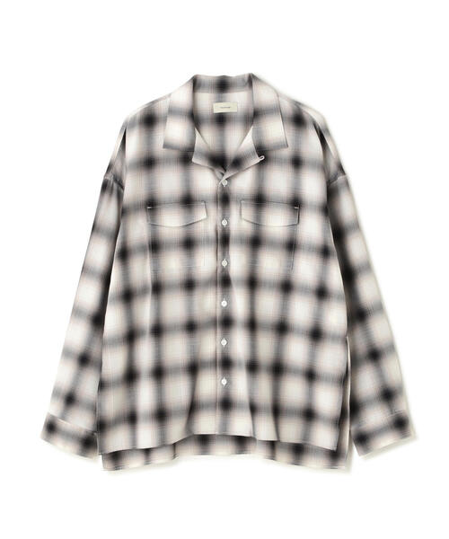 Toironier(トワロニエ)の「Toironier/トワロニエ/Opencollar Check Shirt(シャツ/ブラウス・メンズ・ブラック/グレー・F)」の4枚目の写真