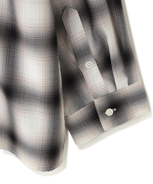 Toironier(トワロニエ)の「Toironier/トワロニエ/Opencollar Check Shirt(シャツ/ブラウス・メンズ・ブラック/グレー・F)」の9枚目の写真