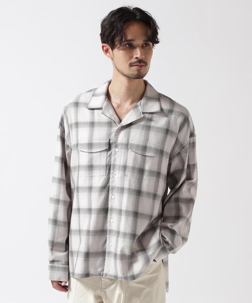 Toironier(トワロニエ)の「Toironier/トワロニエ/Opencollar Check Shirt(シャツ/ブラウス・メンズ・ブラック/グレー・F)」の12枚目の写真