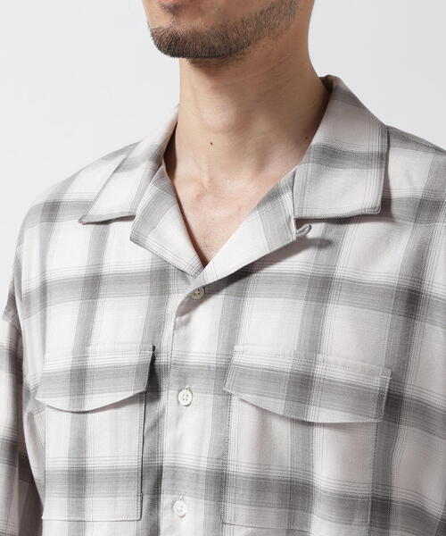 Toironier(トワロニエ)の「Toironier/トワロニエ/Opencollar Check Shirt(シャツ/ブラウス・メンズ・ブラック/グレー・F)」の15枚目の写真