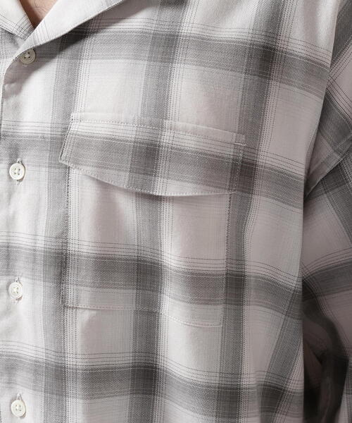 Toironier(トワロニエ)の「Toironier/トワロニエ/Opencollar Check Shirt(シャツ/ブラウス・メンズ・ブラック/グレー・F)」の18枚目の写真