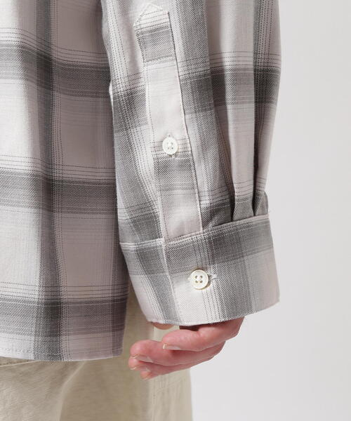 Toironier(トワロニエ)の「Toironier/トワロニエ/Opencollar Check Shirt(シャツ/ブラウス・メンズ・ブラック/グレー・F)」の19枚目の写真