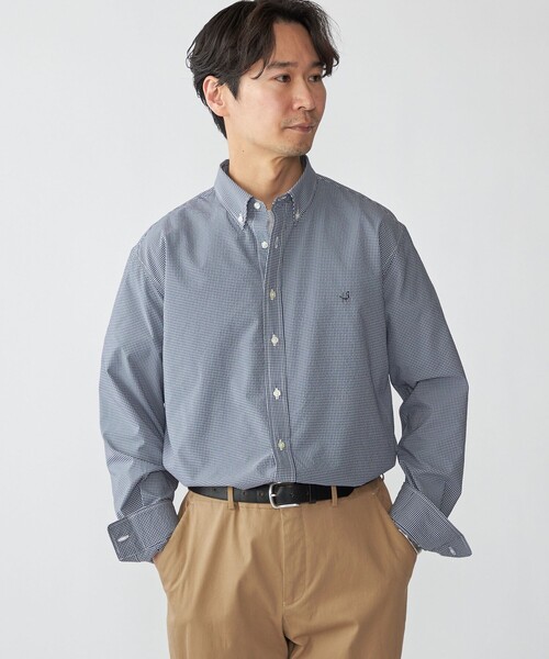 SHIPS（シップス）の「【WEB限定】SHIPS: SOLOTEX(R) DRY ワンポイントロゴ シアサッカー ボタンダウンシャツ（シャツ/ブラウス・メンズ・ネイビー/ホワイト/ブラック・X-LARGE/LARGE/MEDIUM/SMALL）」の19枚目の写真